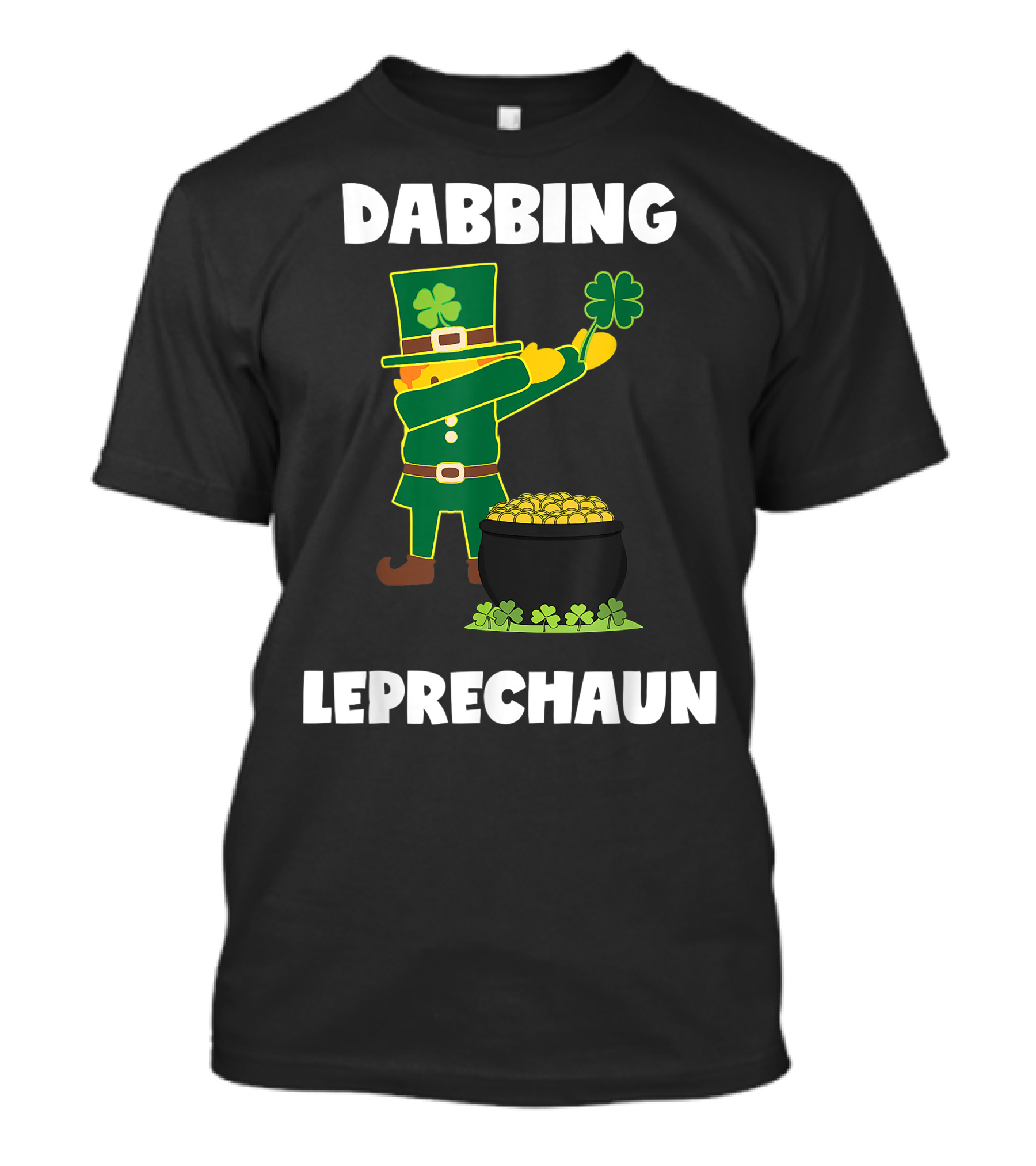 Dabbing Leprechaun With Pot Of Gold And Shamrocks T-Shirt
