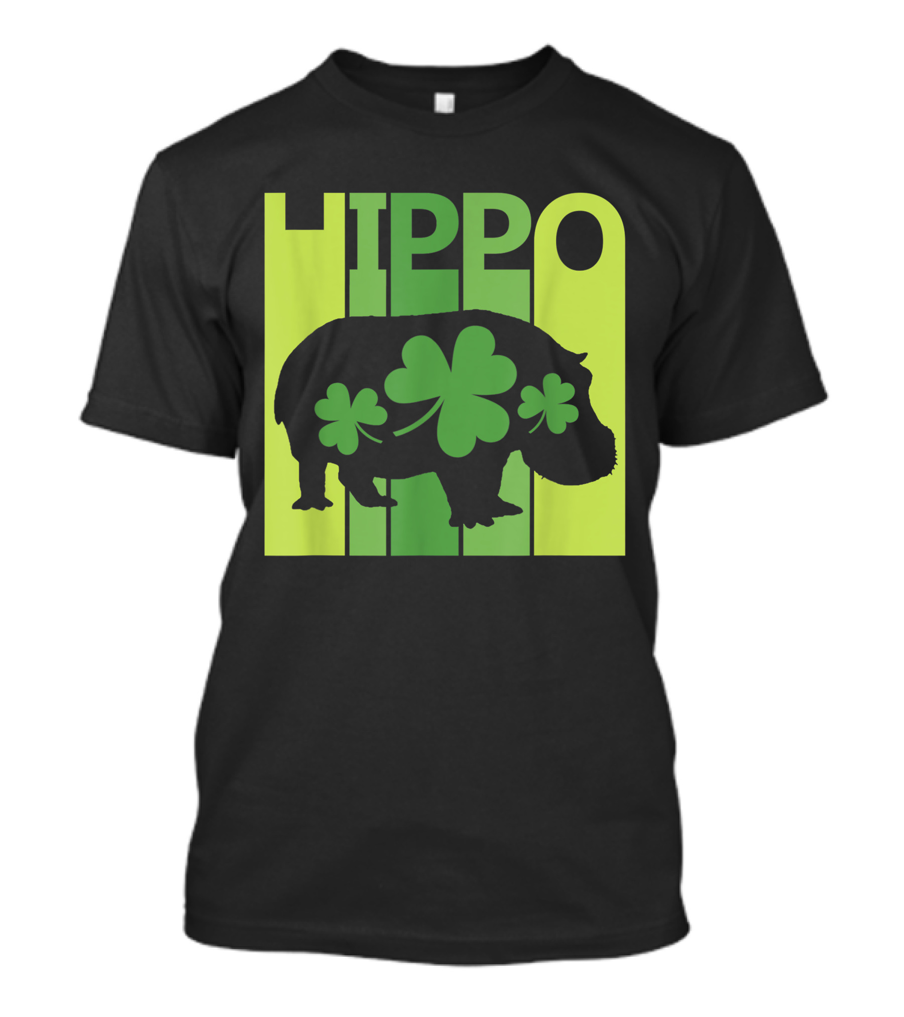 Hippo Shamrock Lucky St. Patrick's Day Irish T-Shirt