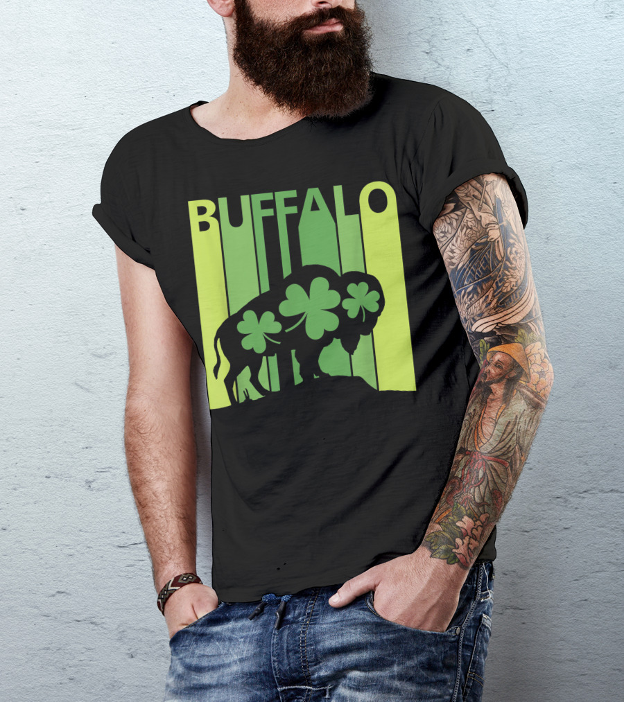 Buffalo Clover St. Patrick's Day Irish Animal T-Shirt
