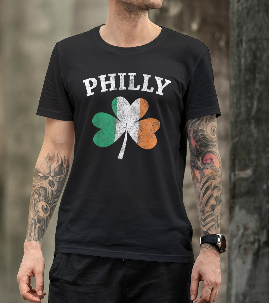 Philly Irish Flag Shamrock T-Shirt