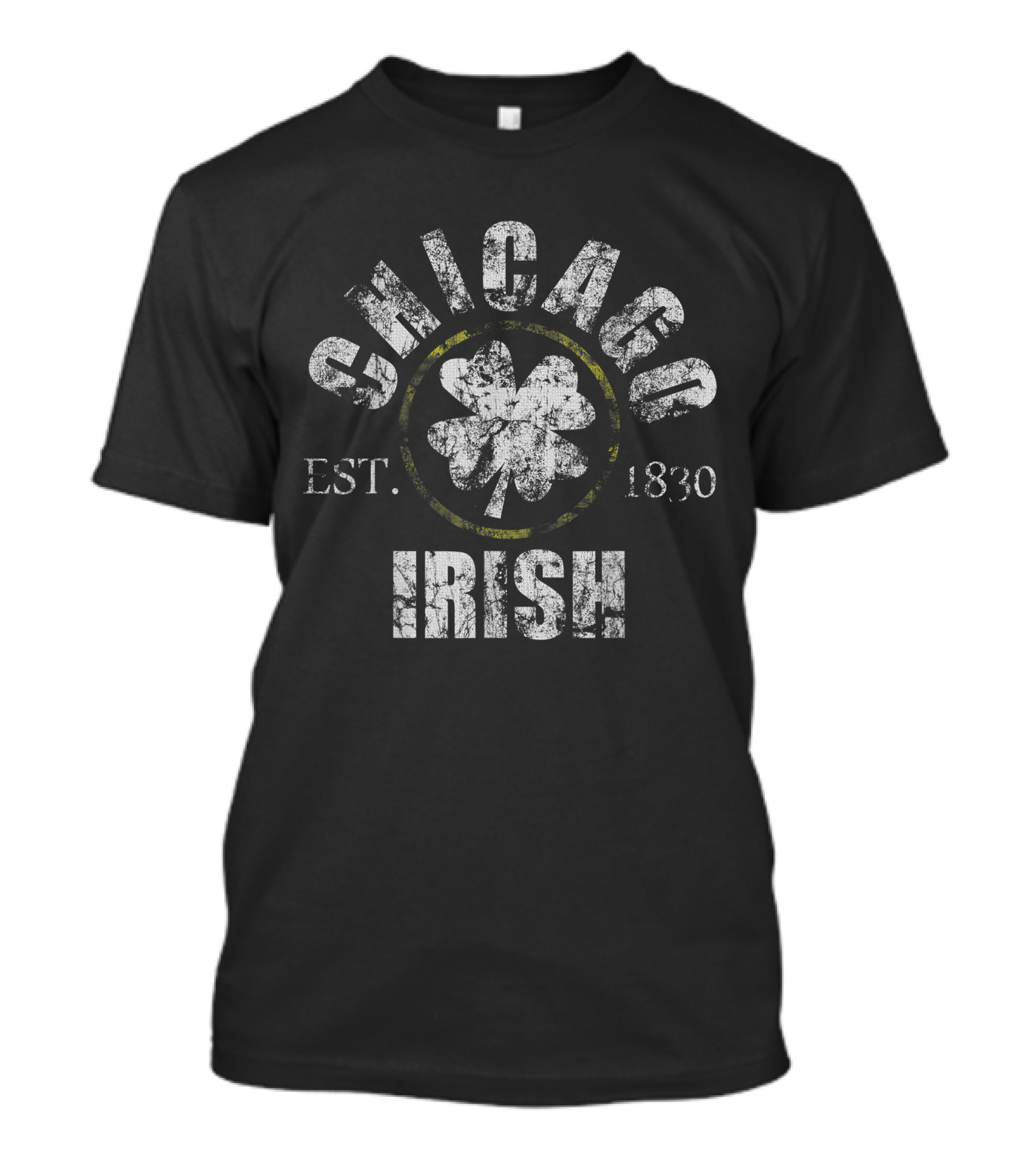 Vintage Chicago Irish Shamrock Est. 1830 Chirish St Patricks Day T-Shirt