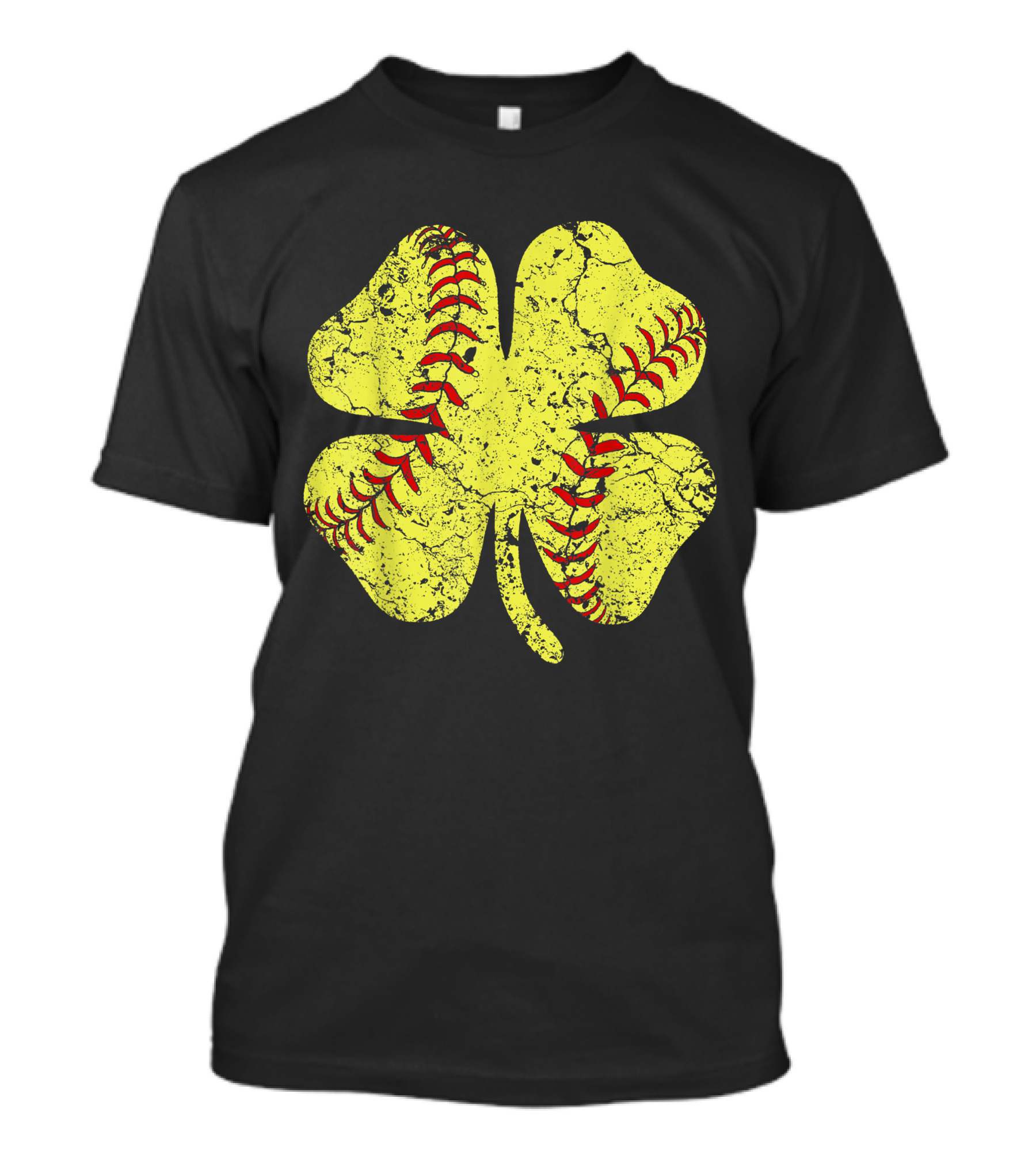 Softball St Patricks Day Girls Women Catcher Shamrock Lucky Charm Clover T-Shirt