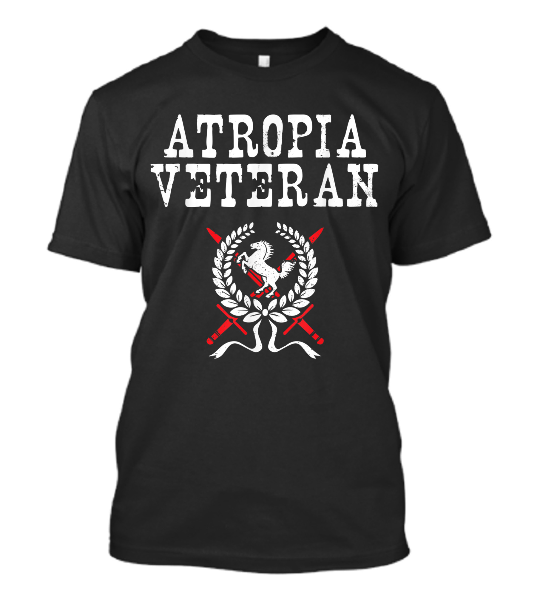 ATROPIA VETERAN Laurel Wreath Horse Insignia T-Shirt