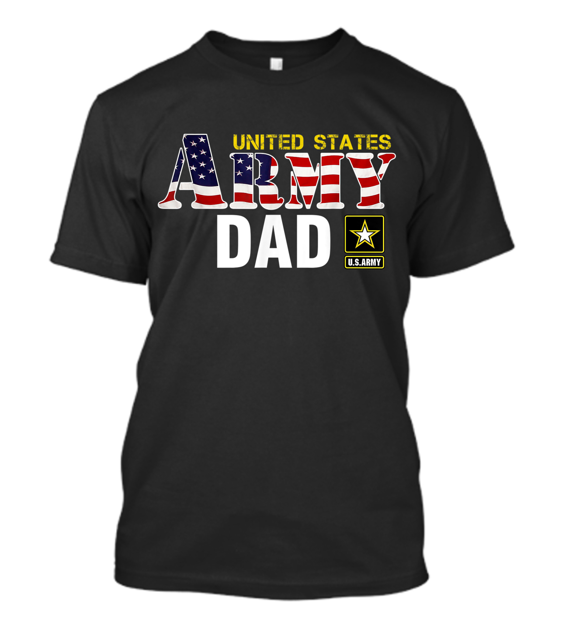 United States Army Dad American Flag U.S. Army Veteran T-Shirt