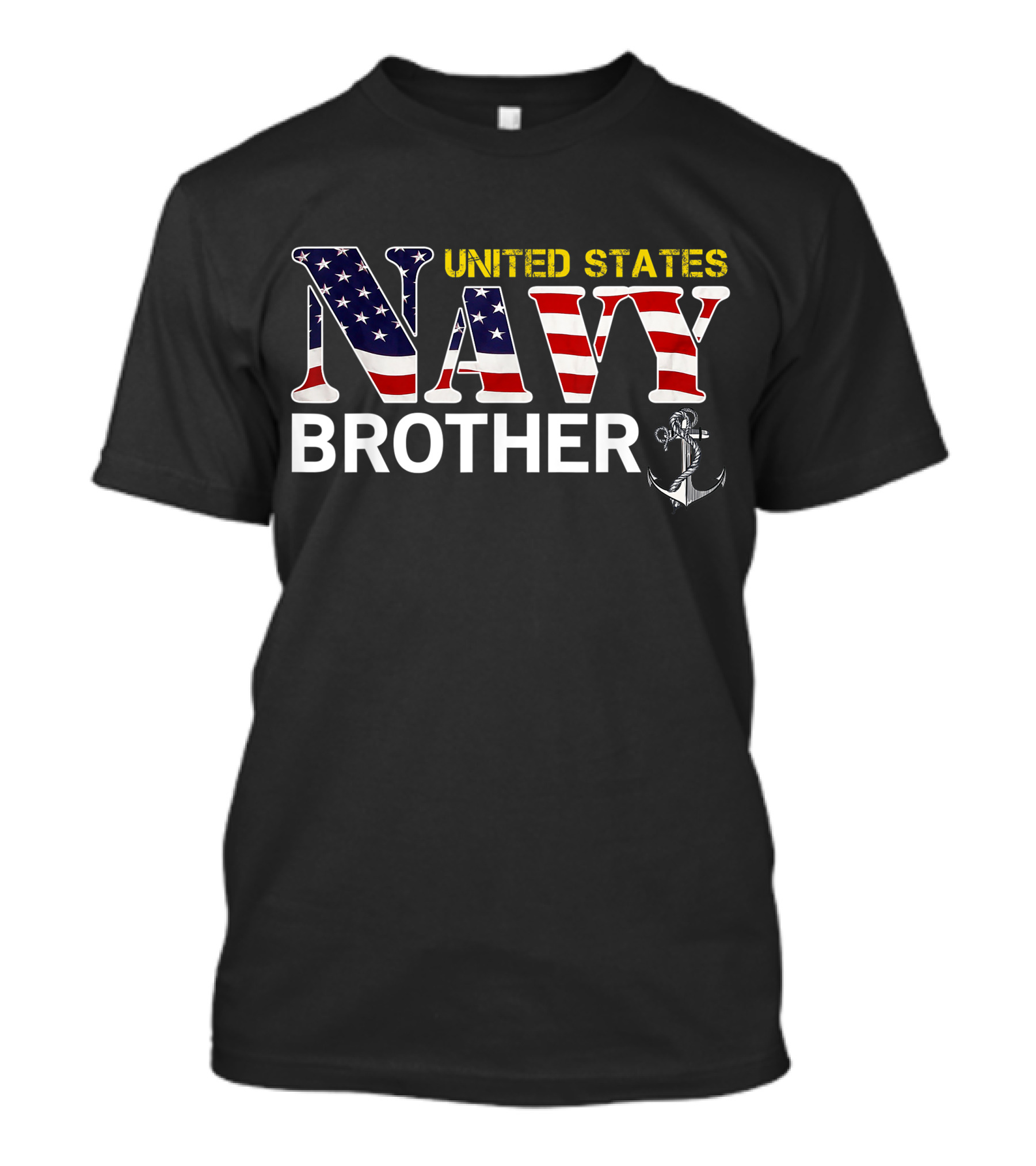 United States Navy Brother American Flag Veteran T-Shirt