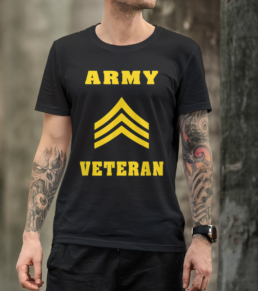 Army Sergeant Veteran Military Chevron T-Shirt