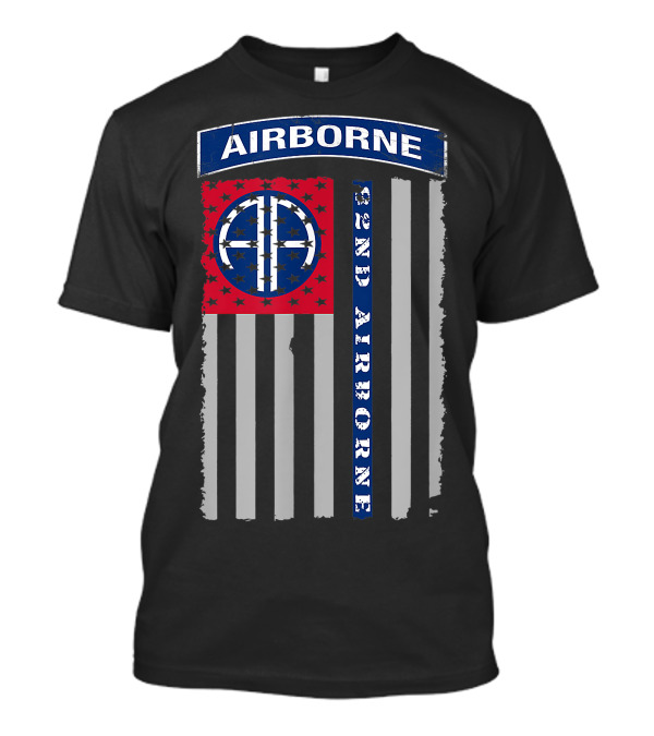 82Nd Airborne Division American Flag Veteran Airborne T-Shirt