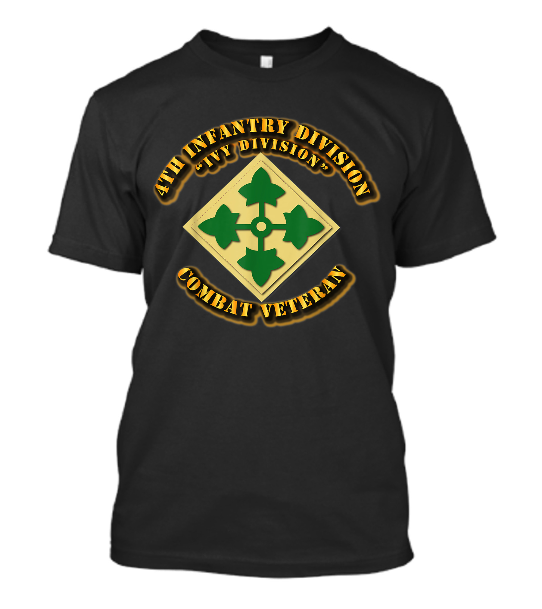 4Th Infantry Division Ivy Division Combat Veteran T-Shirt