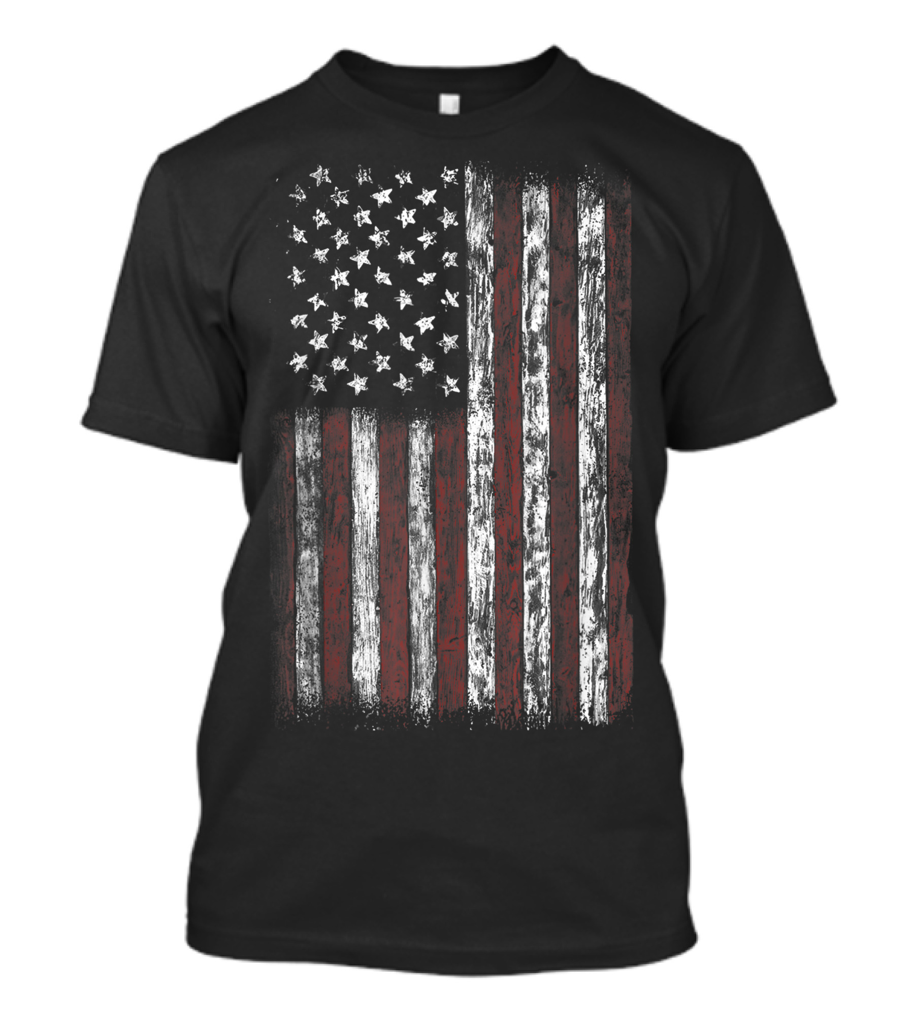 Vintage American Flag Distressed US Patriot War Veteran T-Shirt