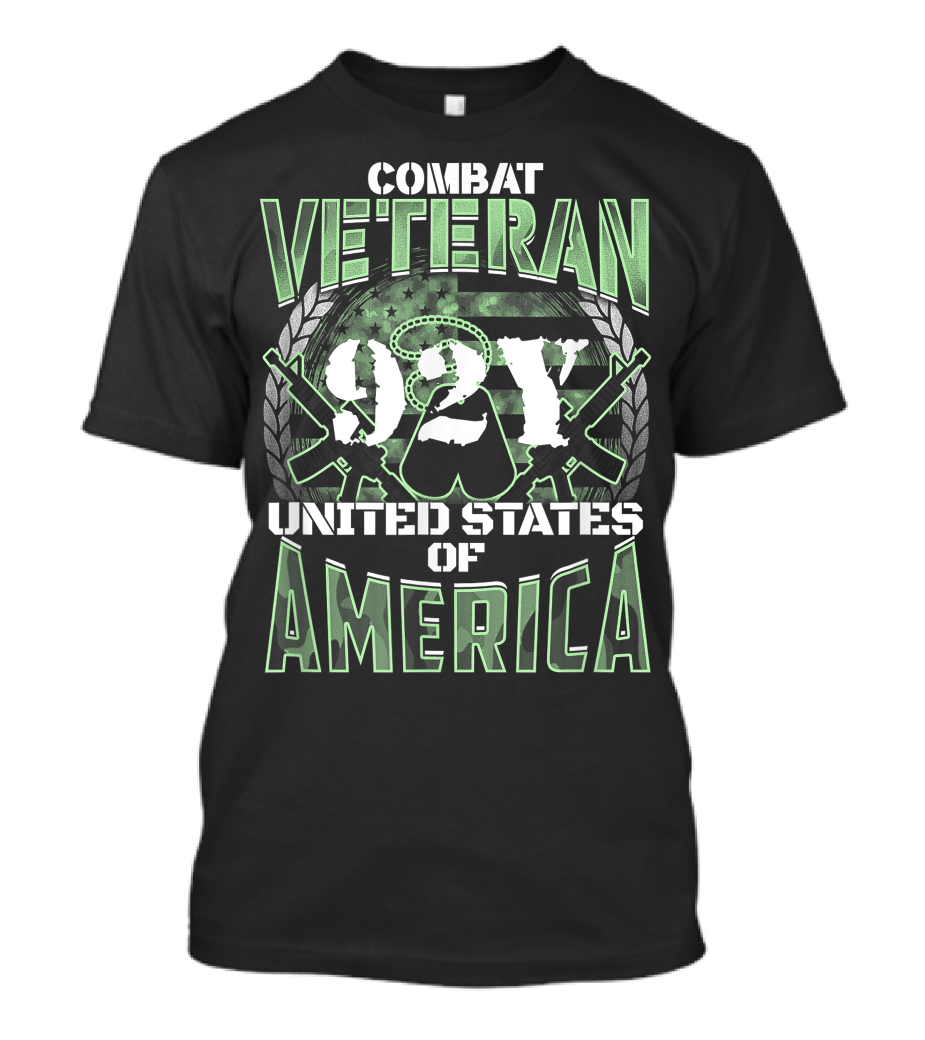 Combat Veteran 92Y United States Of America T-Shirt