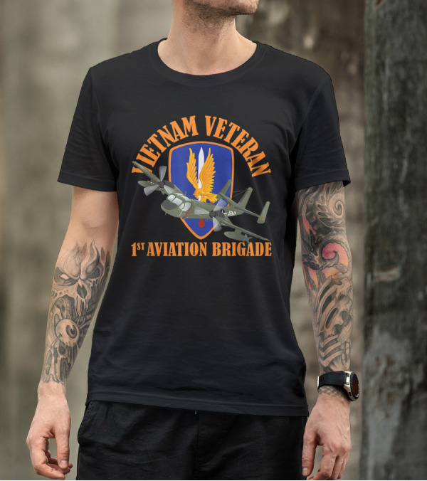 Vietnam Veteran 1st Aviation Brigade OV-1 Mohawk T-Shirt