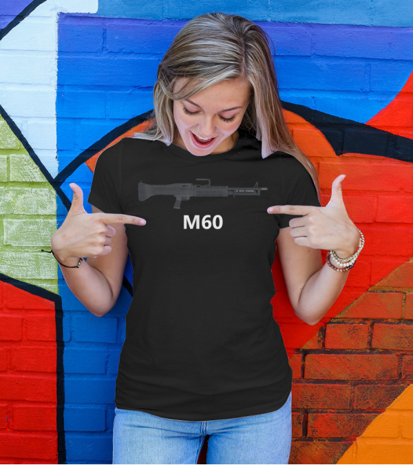M60 Machine Gun Firearms American Military Vietnam Veteran T-Shirt
