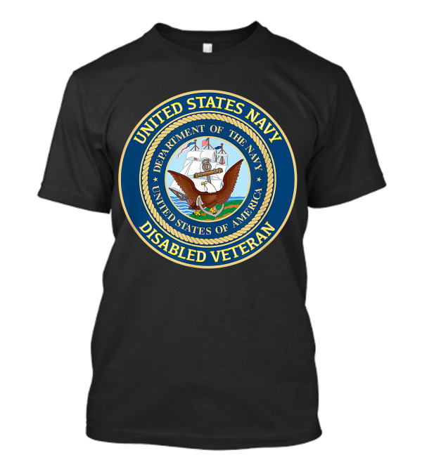 United States Navy Disabled Veteran Department Of The Navy United States Of America T-Shirt