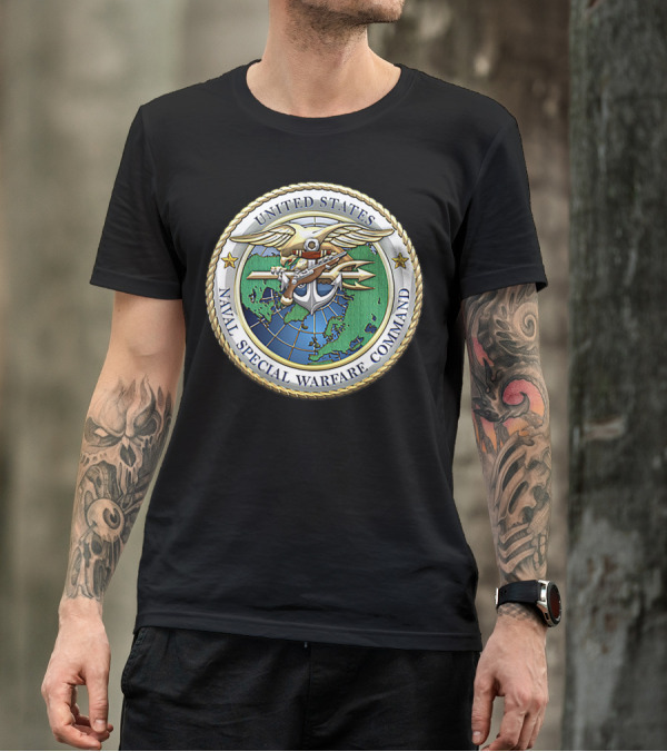 United States Naval Special Warfare Command Military Veteran Insignia Badge T-Shirt