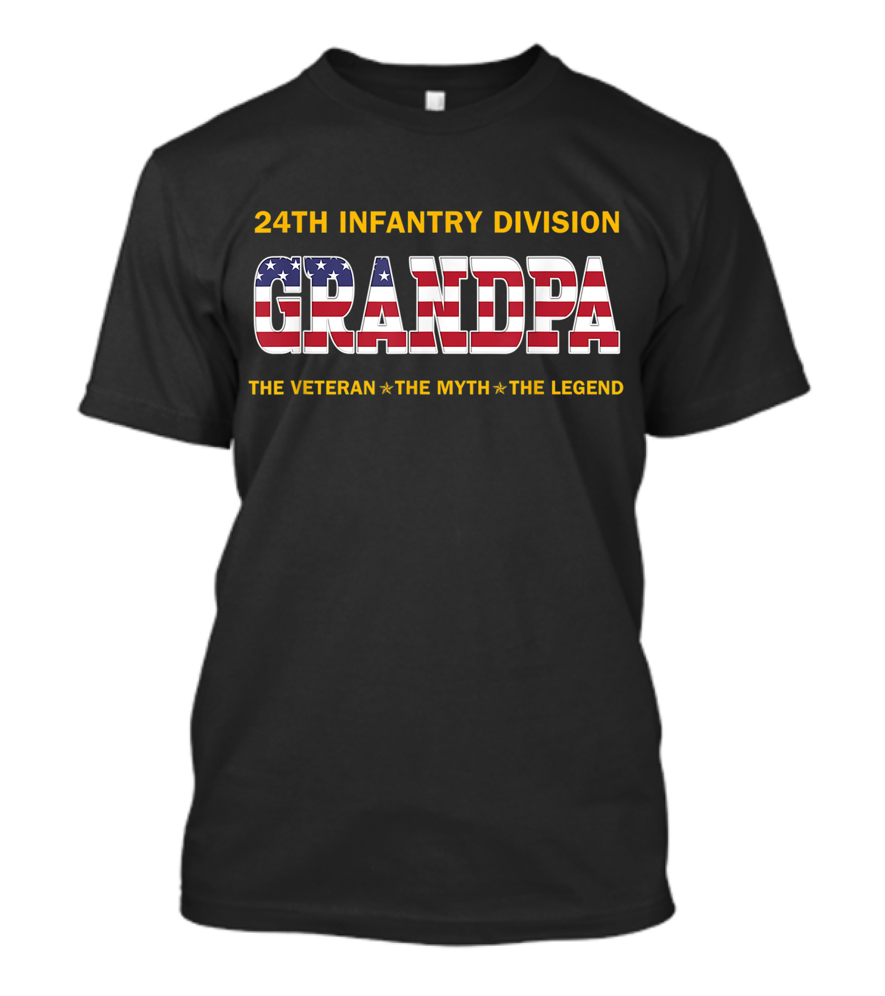 24Th Infantry Division Grandpa The Veteran The Myth The Legend T-Shirt