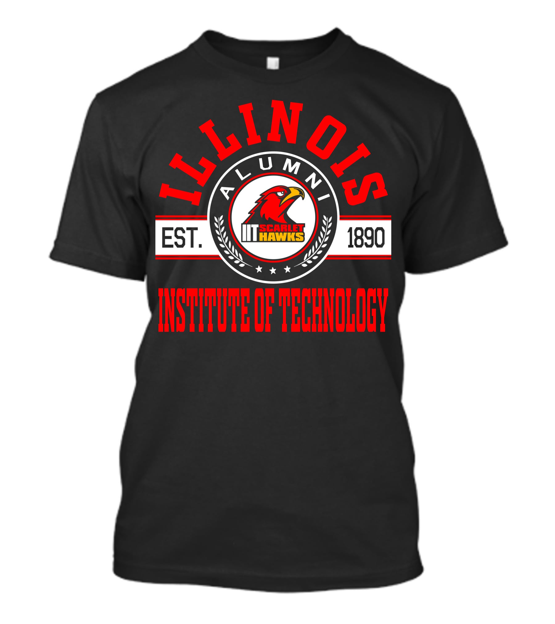 Illinois Institute Of Technology Alumni Scarlet Hawks Est. 1890 T-Shirt