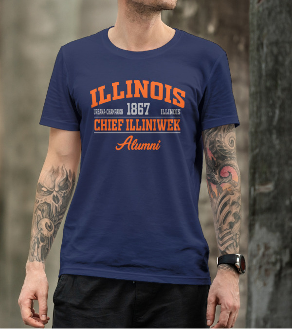 ILLINOIS URBANA-CHAMPAIGN 1867 CHIEF ILLINIWEK ALUMNI T-Shirt