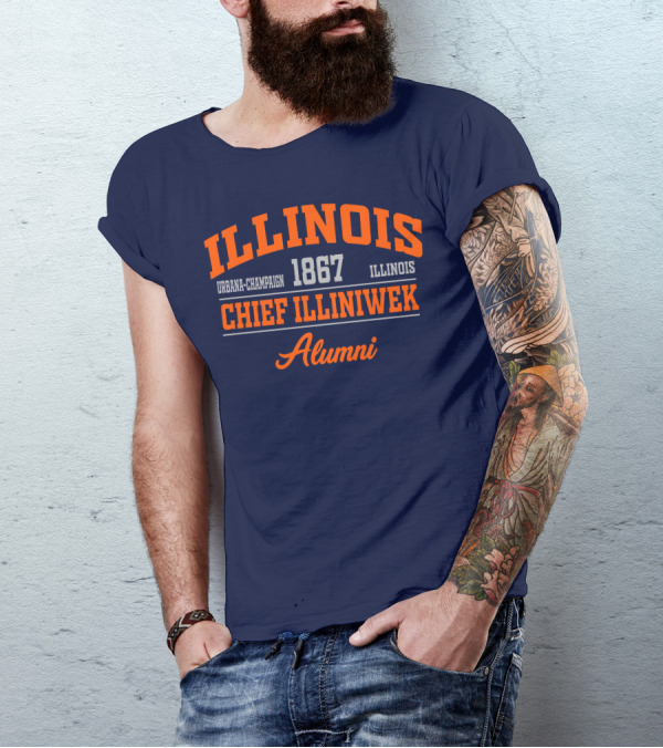 ILLINOIS URBANA-CHAMPAIGN 1867 CHIEF ILLINIWEK ALUMNI T-Shirt