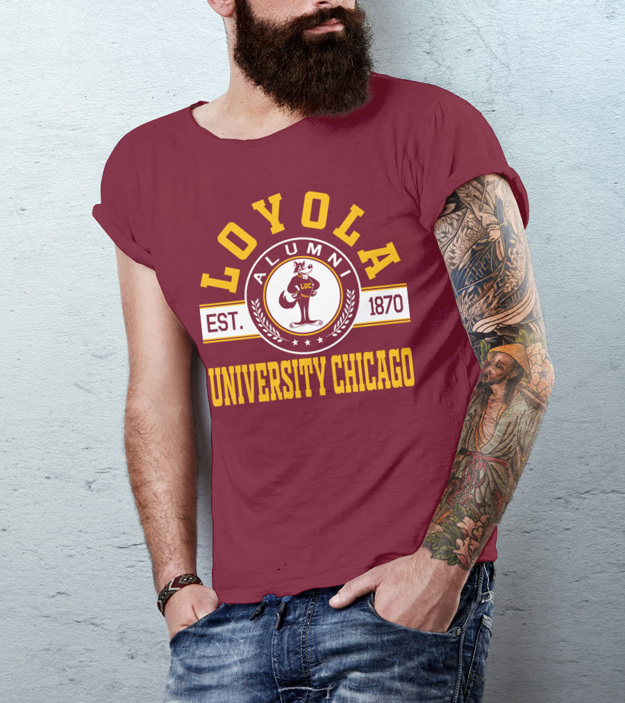 Loyola University Chicago Alumni Established 1870 T-Shirt
