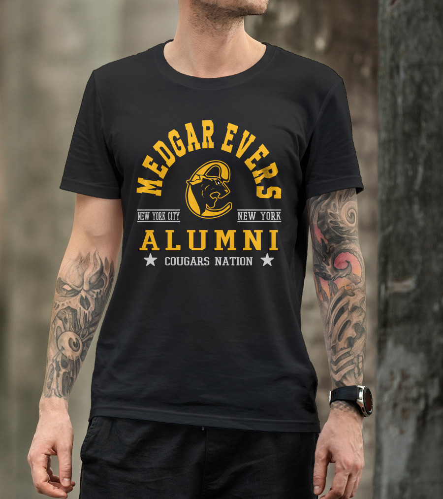 Medgar Evers College Alumni Cougars Nation New York City T-Shirt