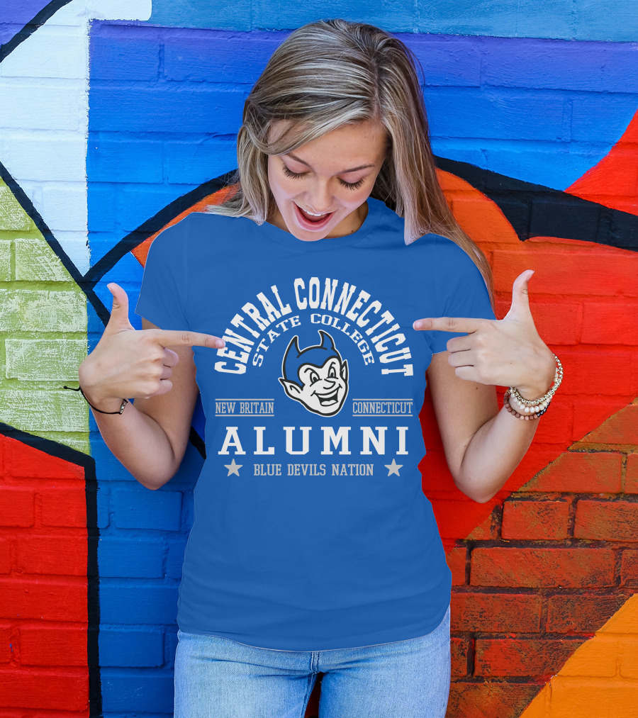 Central Connecticut State College Alumni Blue Devils Nation New Britain Connecticut T-Shirt