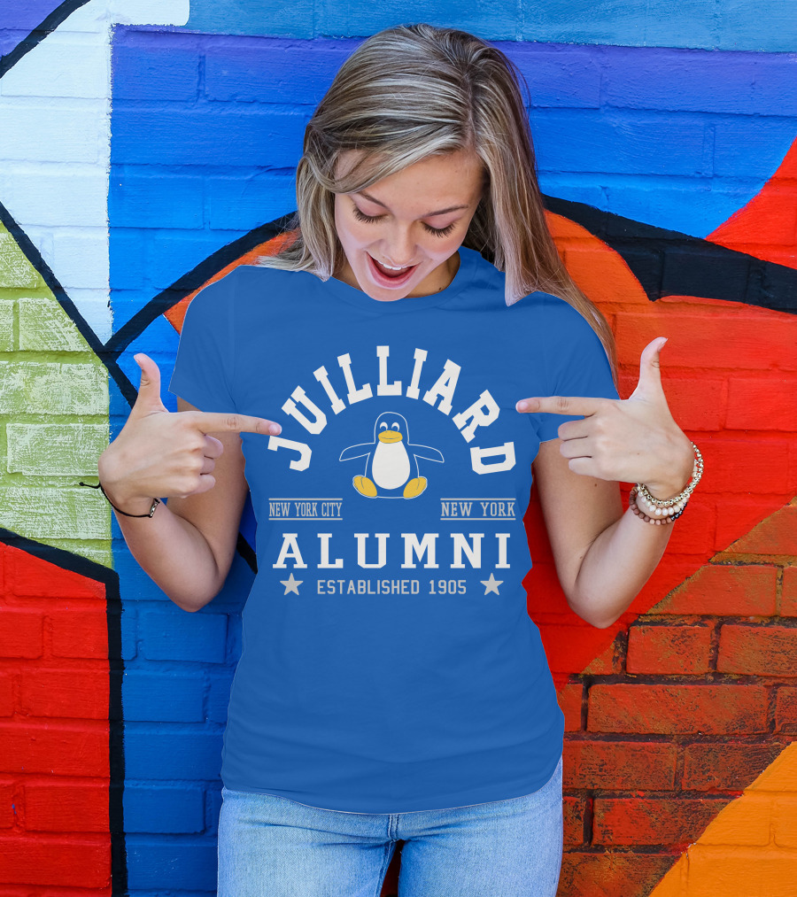 Juilliard Alumni New York City Penguin Established 1905 T-Shirt