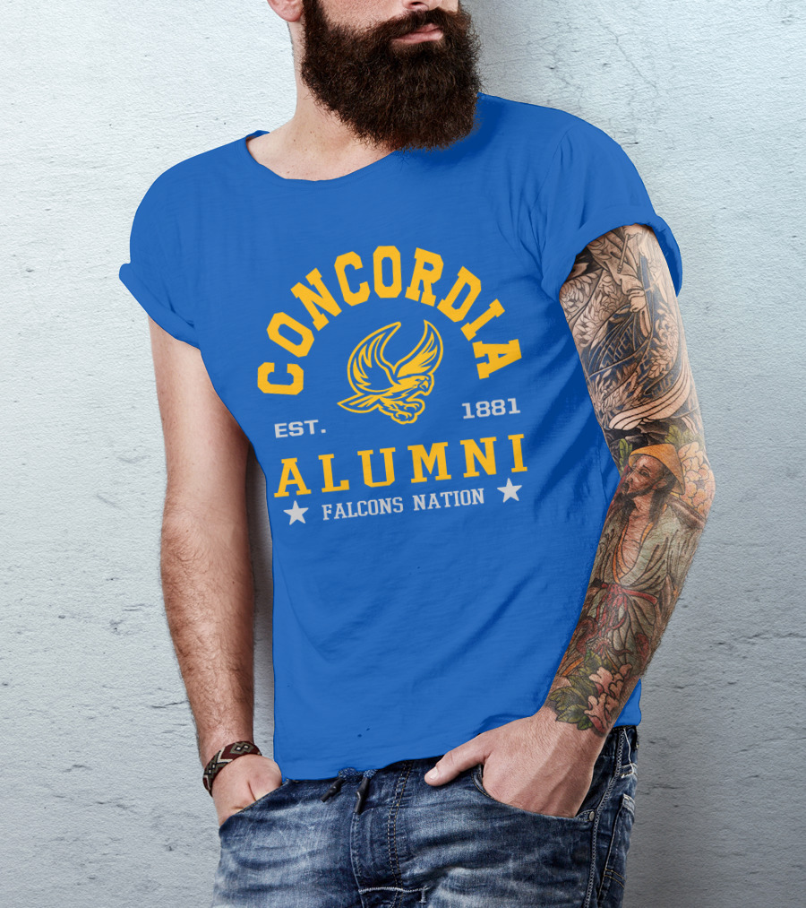 Concordia Alumni Falcons Nation Est. 1881 T-Shirt