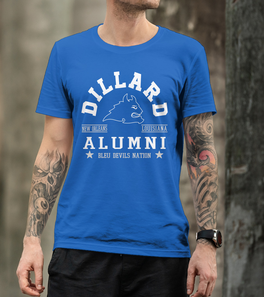 Dillard Alumni New Orleans Louisiana Bleu Devils Nation T-Shirt