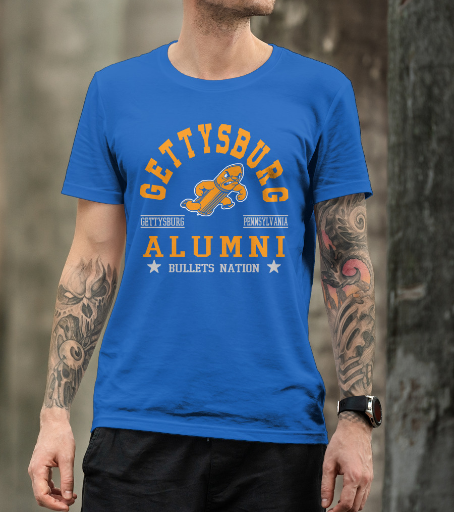 Gettysburg Pennsylvania Alumni Bullets Nation T-Shirt