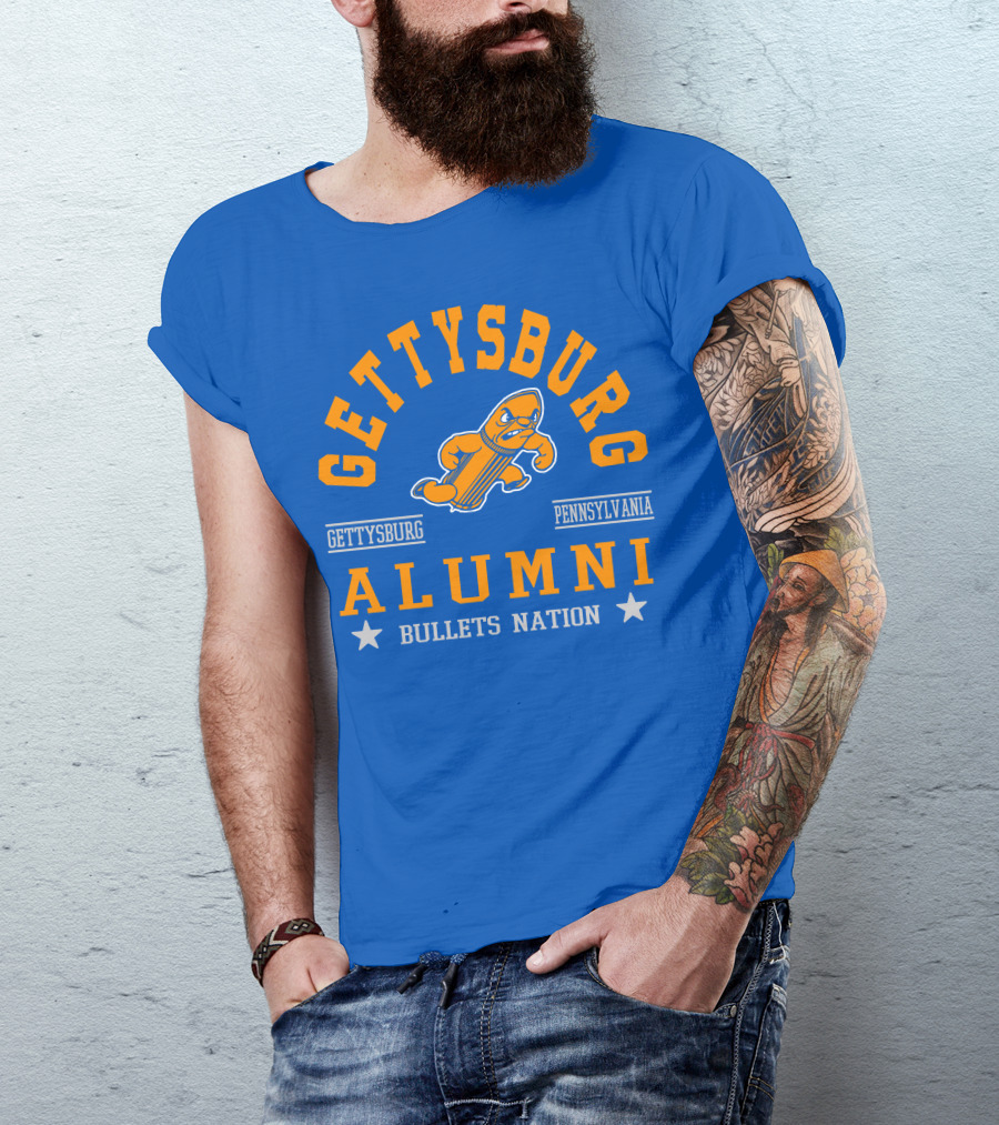 Gettysburg Pennsylvania Alumni Bullets Nation T-Shirt