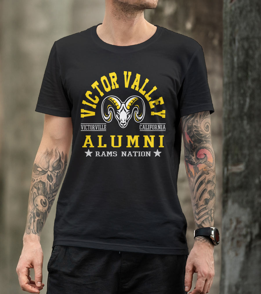 Victor Valley Alumni Victorville California Rams Nation T-Shirt