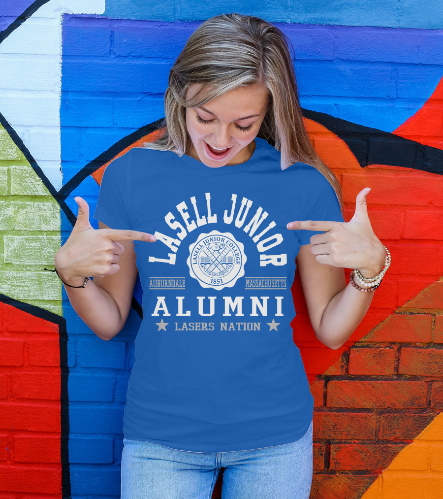 Lasell Junior College Auburndale Massachusetts Alumni Lasers Nation 1851 T-Shirt