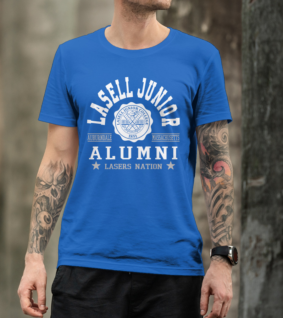 Lasell Junior College Auburndale Massachusetts Alumni Lasers Nation 1851 T-Shirt