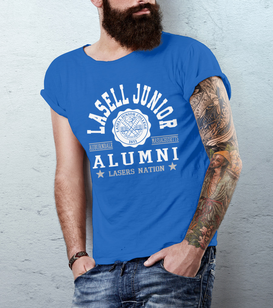 Lasell Junior College Auburndale Massachusetts Alumni Lasers Nation 1851 T-Shirt