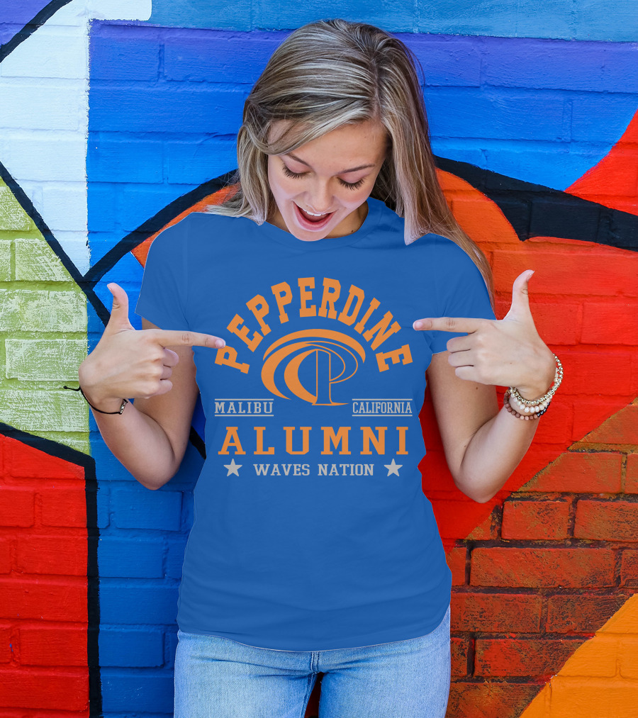 Pepperdine Alumni Waves Nation Malibu California T-Shirt