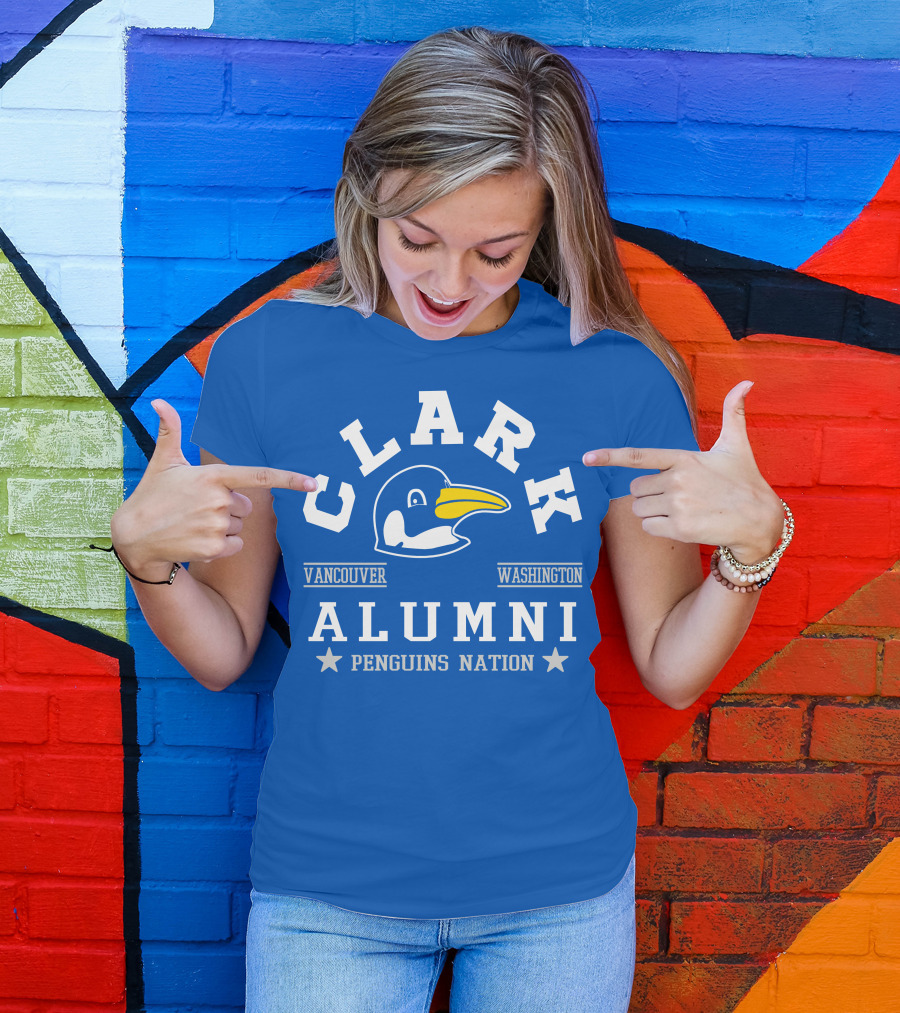 Clark College Vancouver Washington Alumni Penguins Nation T-Shirt