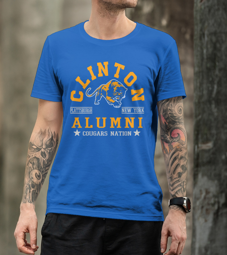 Clinton Alumni Plattsburgh New York Cougars Nation T-Shirt