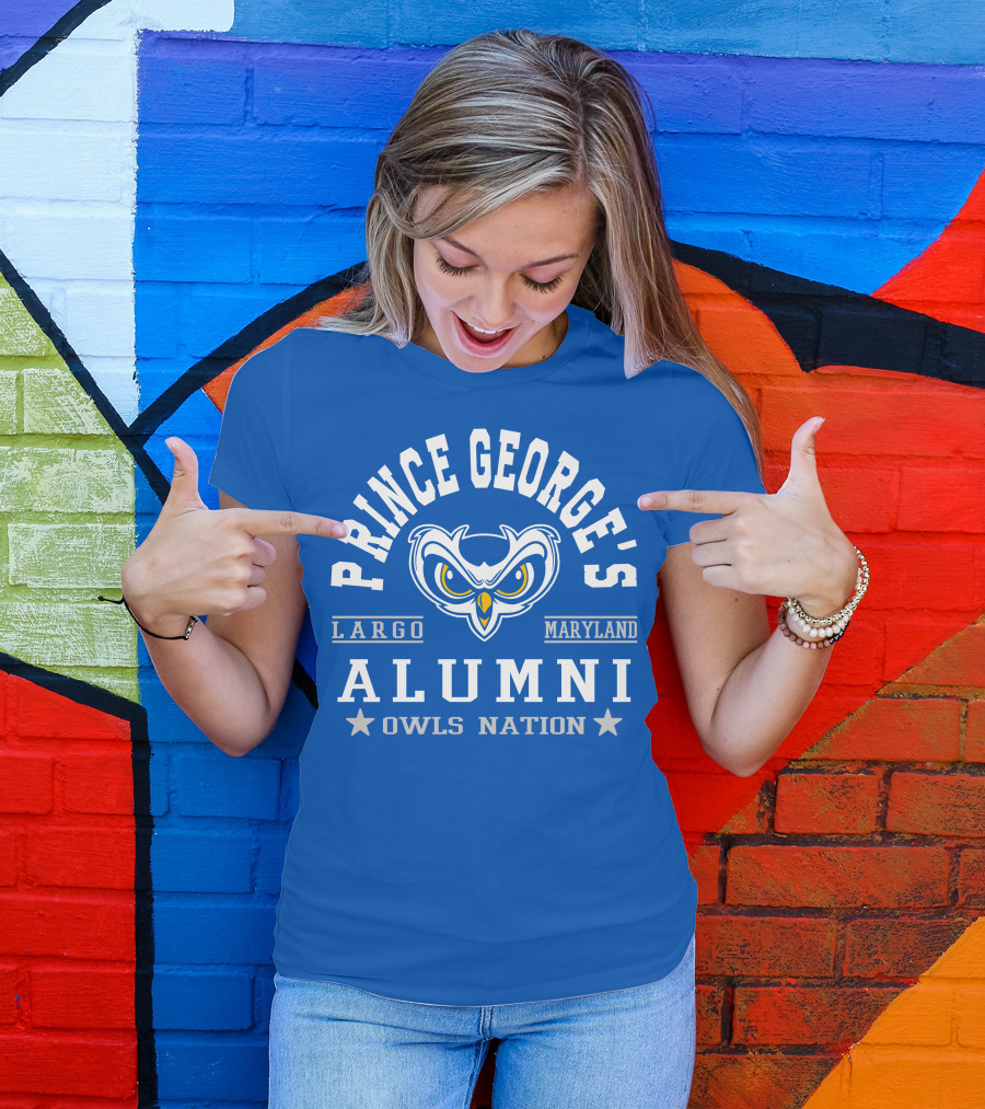 Prince George's College Alumni Owls Nation Largo Maryland T-Shirt