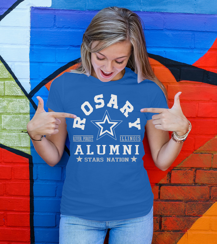 Rosary Alumni Stars Nation River Forest Illinois T-Shirt