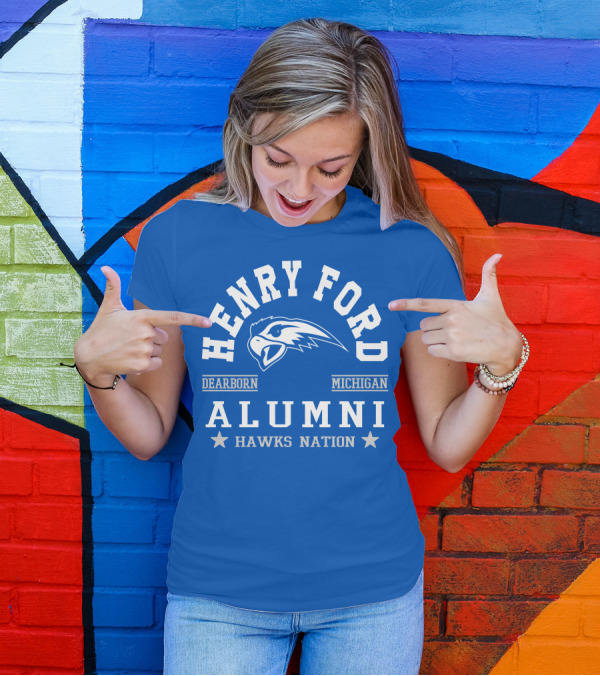 Henry Ford Dearborn Michigan Alumni Hawks Nation T-Shirt