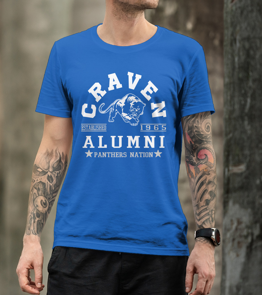 Craven Alumni Established 1965 Panthers Nation T-Shirt