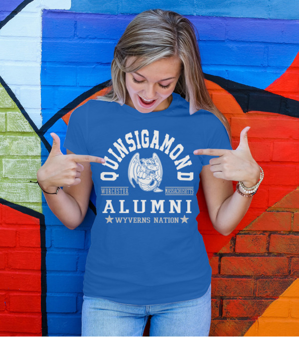 Quinsigamond Worcester Massachusetts Alumni Wyverns Nation T-Shirt