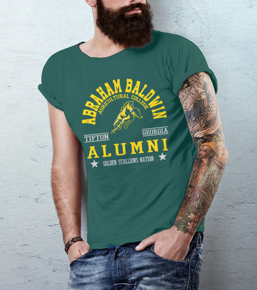 Abraham Baldwin Agricultural College Tifton Georgia Alumni Golden Stallions Nation T-Shirt