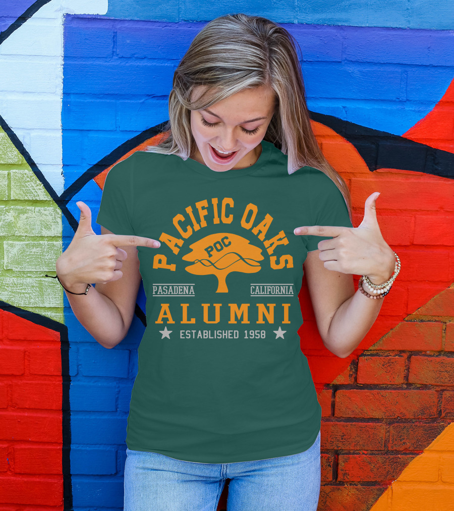 Pacific Oaks POC Alumni Pasadena California Established 1958 T-Shirt