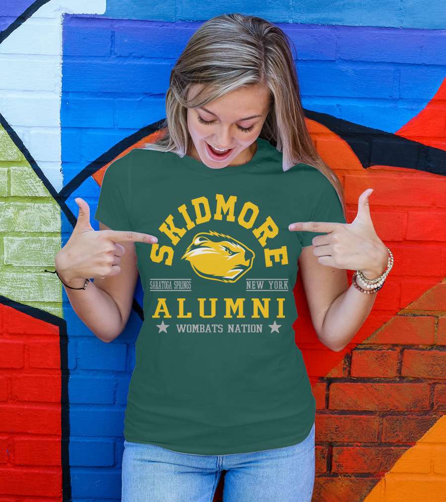 Skidmore College Alumni Wombats Nation Saratoga Springs New York T-Shirt