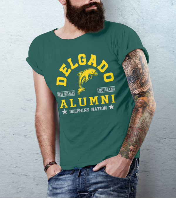Delgado Alumni New Orleans Louisiana Dolphins Nation T-Shirt