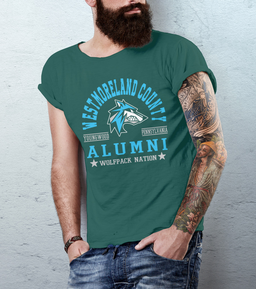 Westmoreland County Youngwood Pennsylvania Alumni Wolfpack Nation T-Shirt