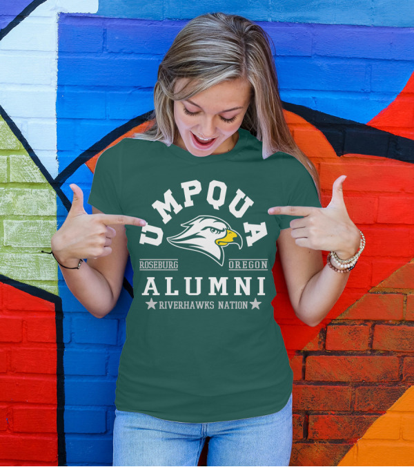Umpqua Alumni Roseburg Oregon Riverhawks Nation T-Shirt