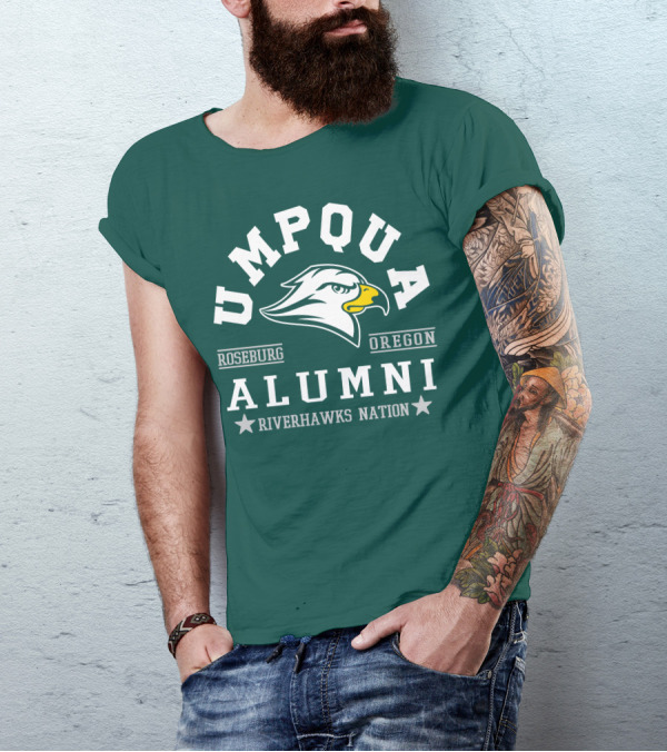 Umpqua Alumni Roseburg Oregon Riverhawks Nation T-Shirt