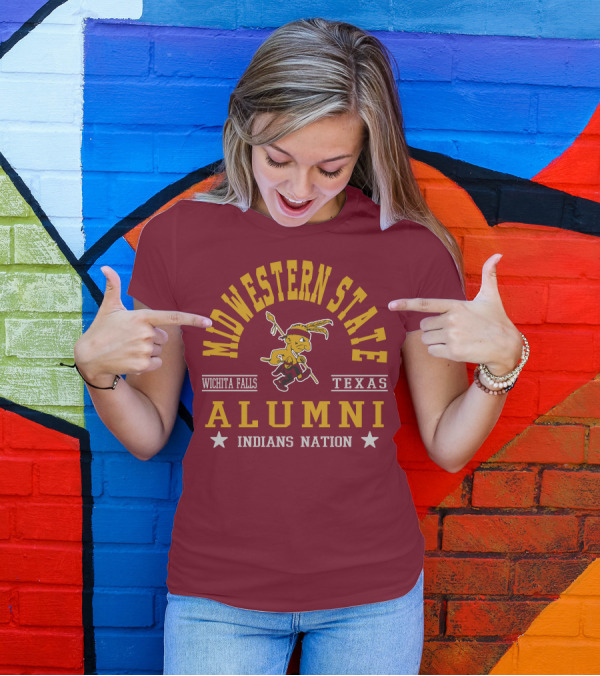 Midwestern State Alumni Wichita Falls Texas Indians Nation T-Shirt